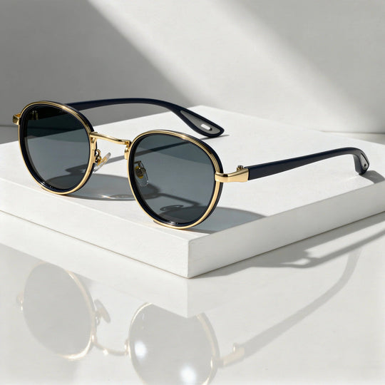 Round Vintage Sunglasses with UV400 Protection