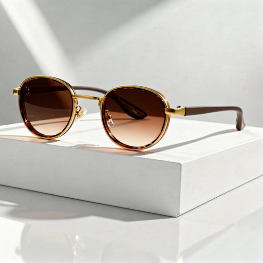 Round Vintage Sunglasses with UV400 Protection