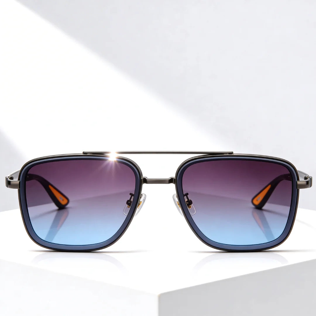 Square Vintage Sunglasses with UV400 Protection