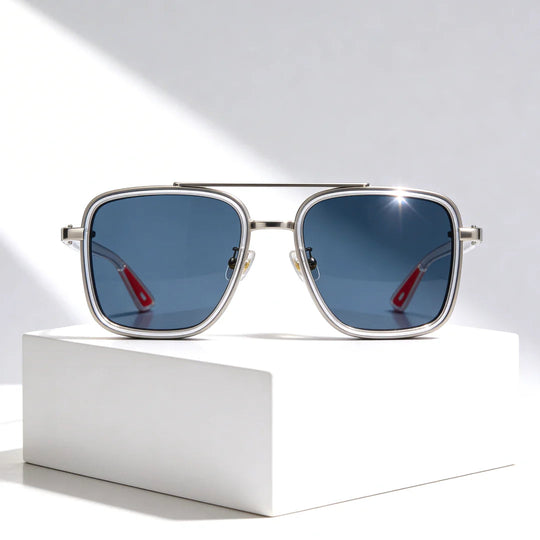 Square Vintage Sunglasses with UV400 Protection