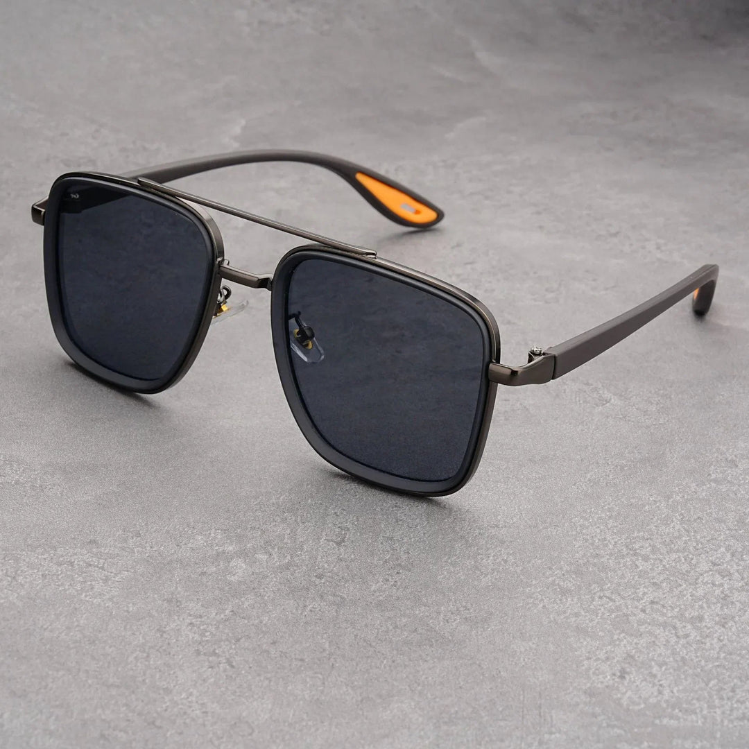 Square Vintage Sunglasses with UV400 Protection