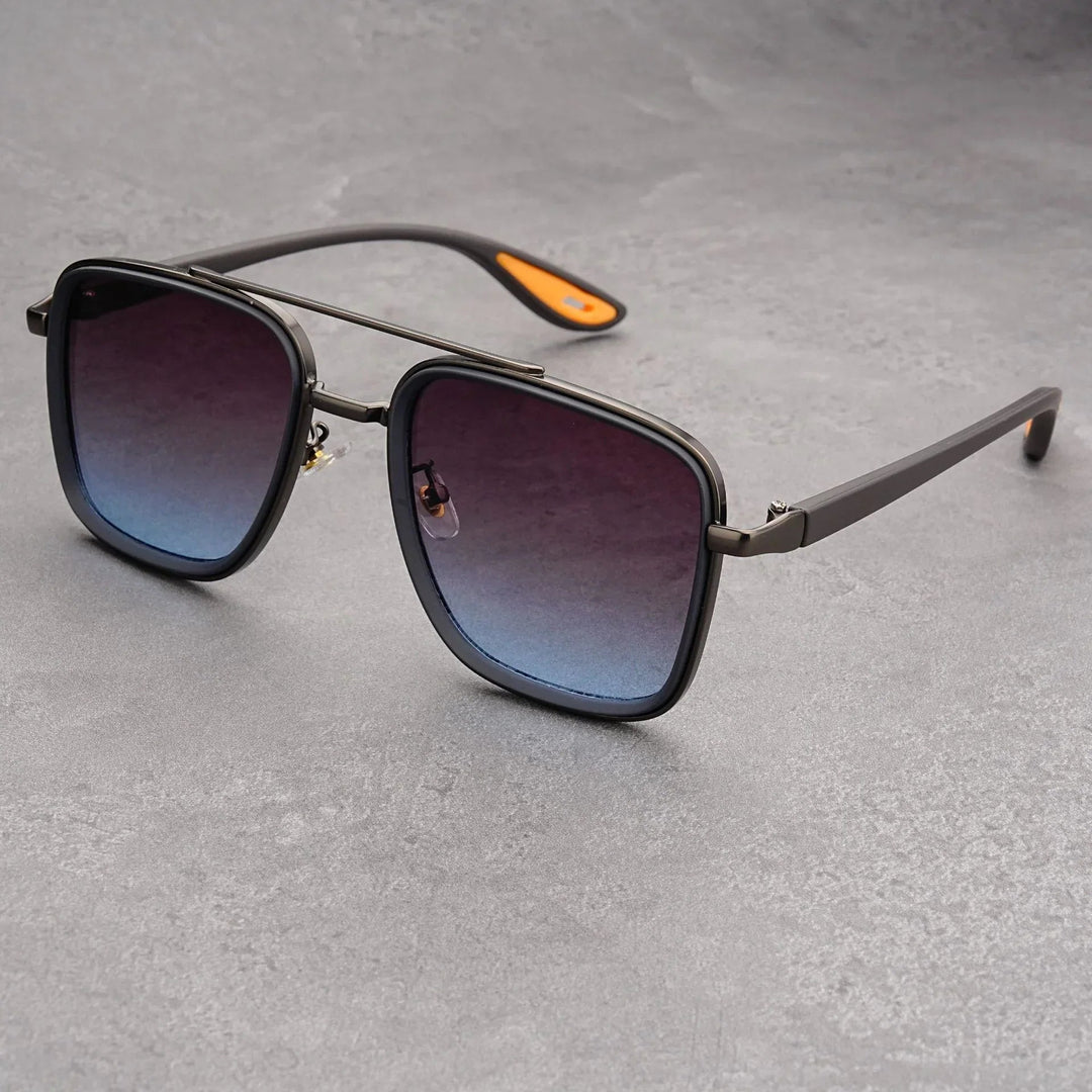 Square Vintage Sunglasses with UV400 Protection