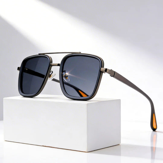 Square Vintage Sunglasses with UV400 Protection