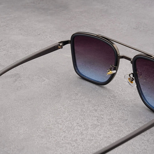 Square Vintage Sunglasses with UV400 Protection