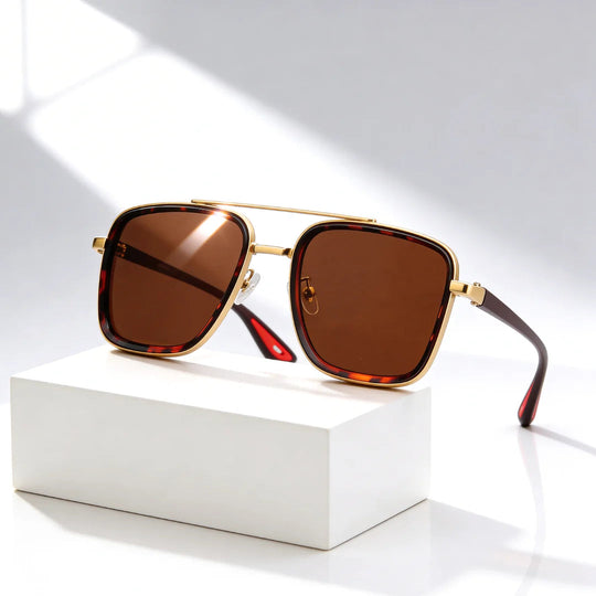 Square Vintage Sunglasses with UV400 Protection