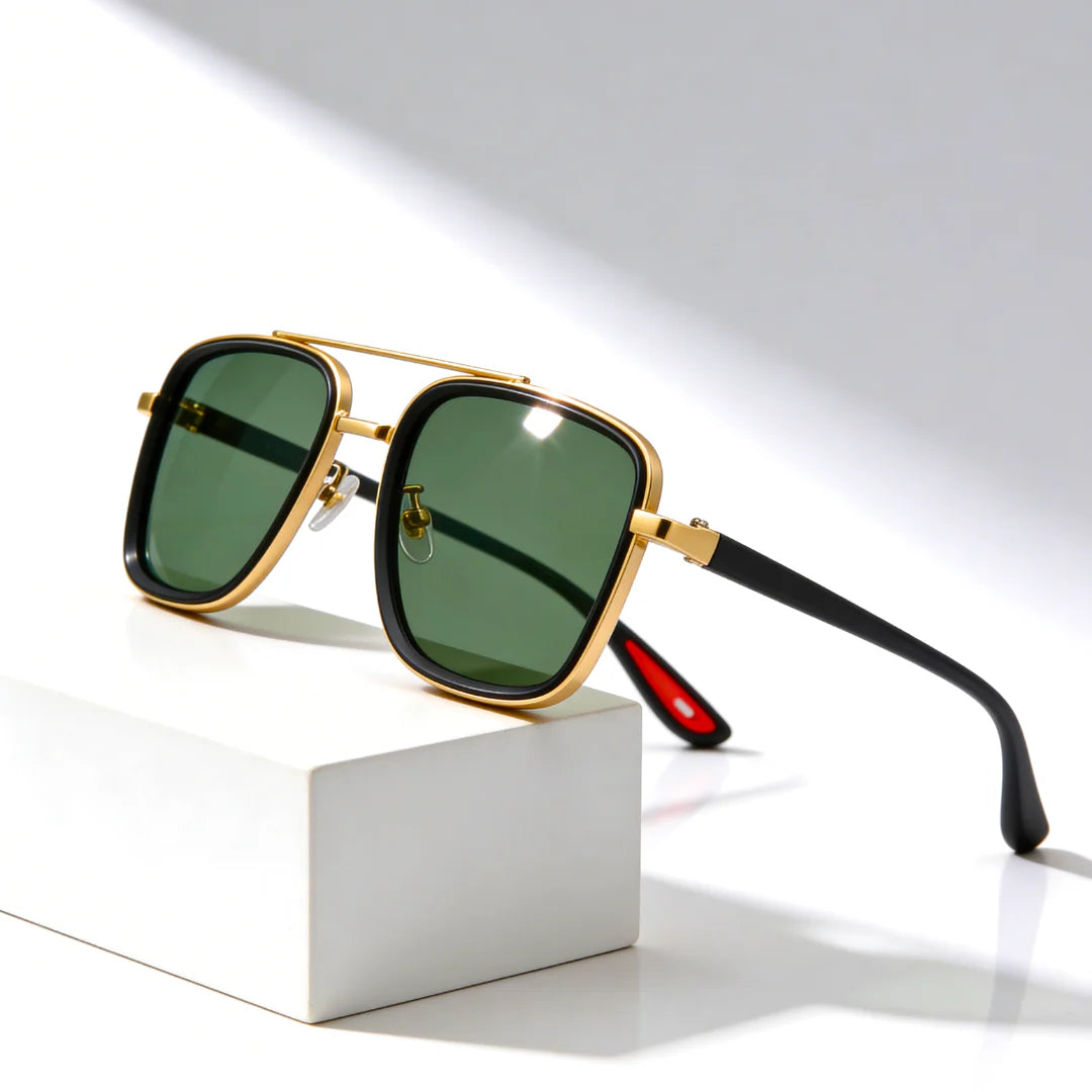 Square Vintage Sunglasses with UV400 Protection