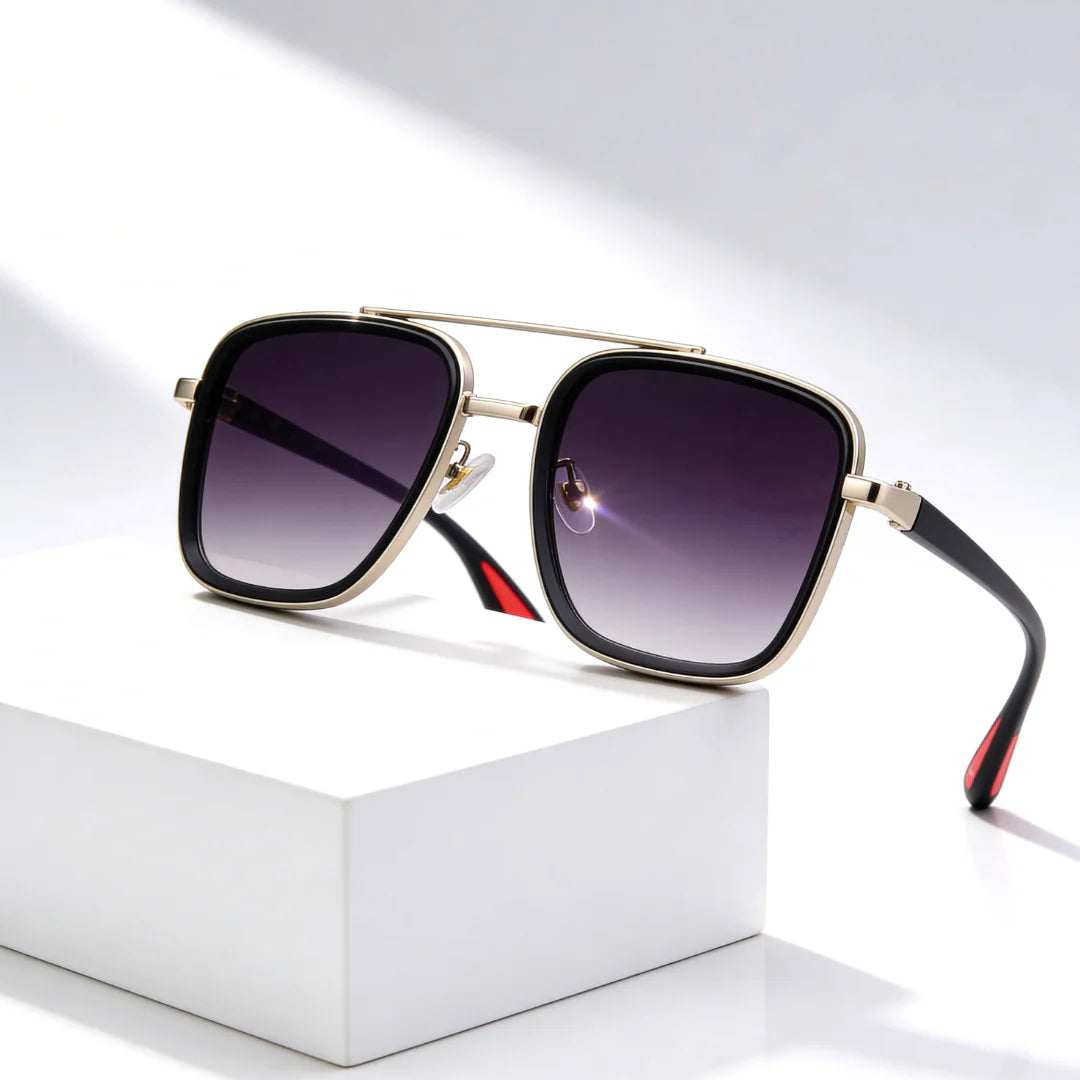 Square Vintage Sunglasses with UV400 Protection