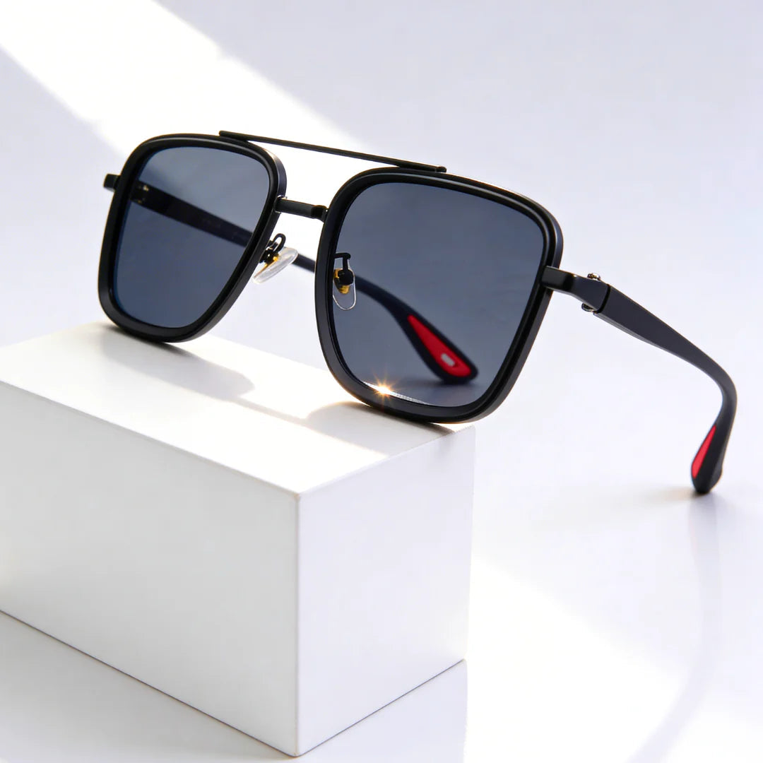 Square Vintage Sunglasses with UV400 Protection