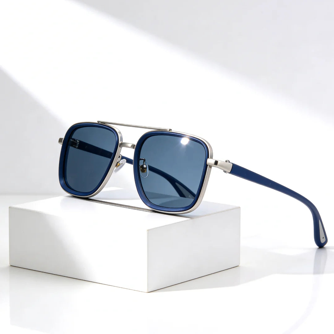 Square Vintage Sunglasses with UV400 Protection