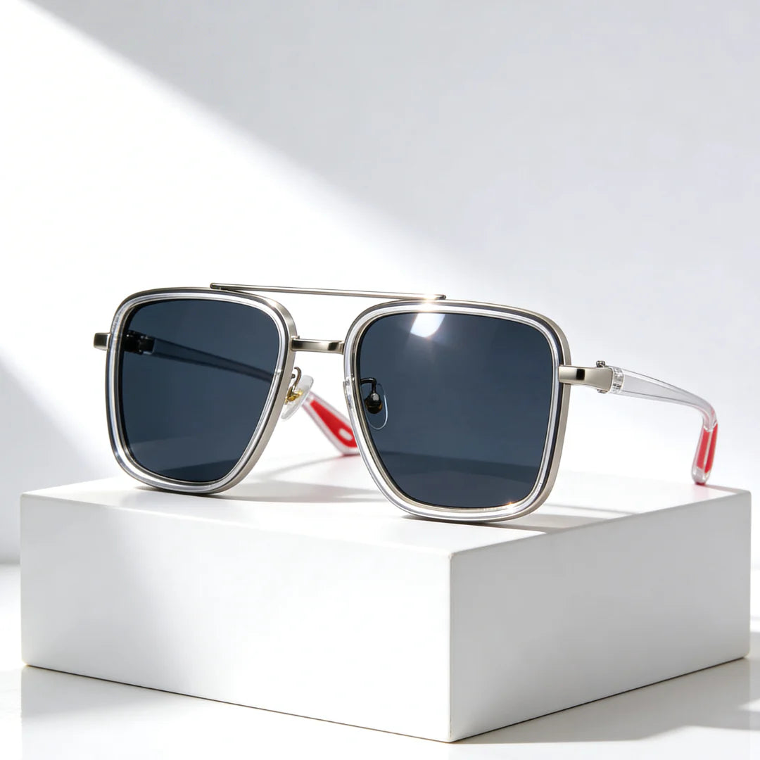 Square Vintage Sunglasses with UV400 Protection
