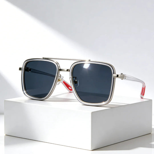 Square Vintage Sunglasses with UV400 Protection